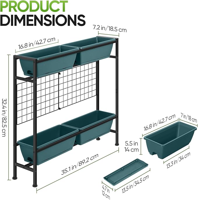 CADUKE Raised Planter Box with Legs, Raised Garden Bed with Drainage Holes & - Image 2