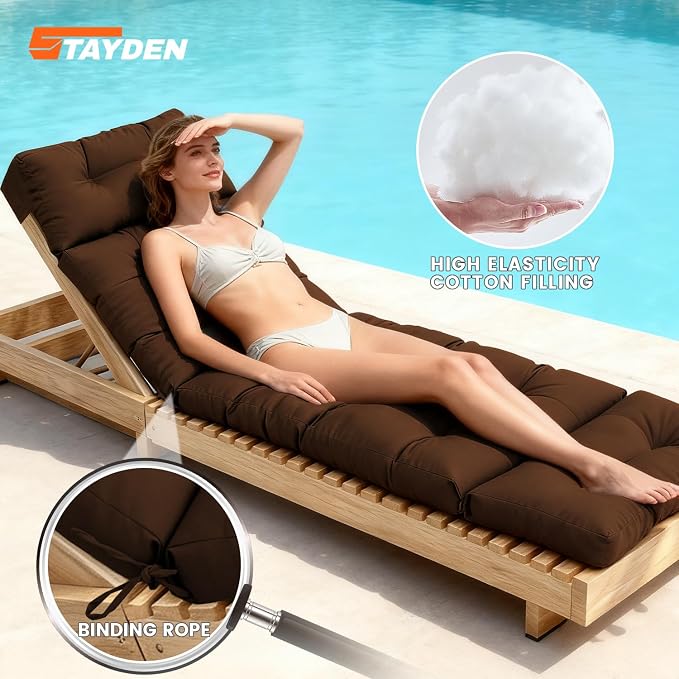 Outdoor Lounge Chair Cushions, Chaise Lounge Chair Cushions Replacement - Image 2