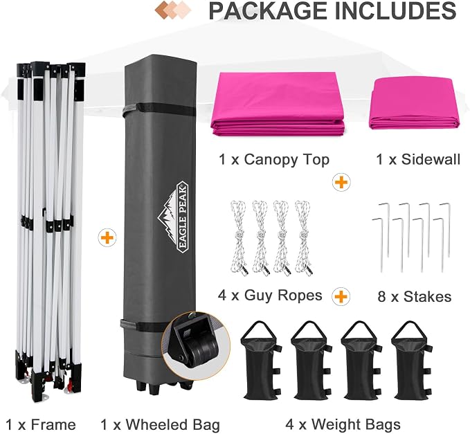 EAGLE PEAK Commercial Canopy 12x12 Pop Up Canopy Tent - Image 9