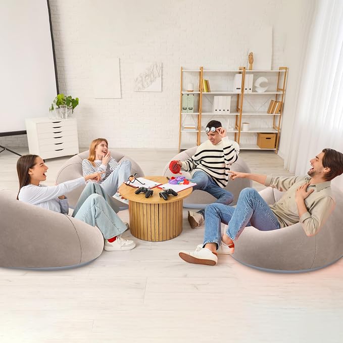 Realspring Inflatable Bean Bag Chairs Outdoor Blow up Camping Chairs Inflatable - Image 2
