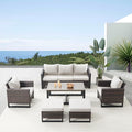 Belord 6 Piece Outdoor Furniture Patio Wicker Sofa Set, Oversize Outdoor Dining by Belord