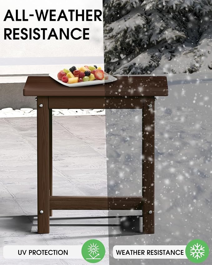 Outdoor Side Table, HDPE Small Outdoor Table, Adirondack Side Tables, Outside - Image 4