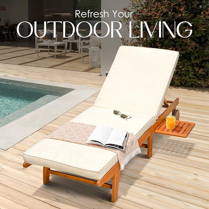 IDZO Upgraded Cushion Outdoor, 500lbs Capacity Patio Pool Loungers, Stackable - Image 5