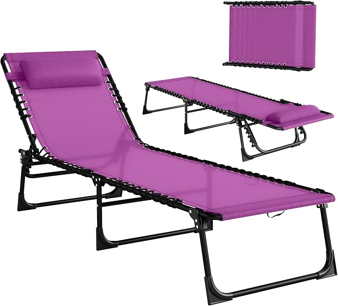 Outsunny Folding Chaise Lounge Chair, Patio Sun Tanning Chair, Outdoor Chaise by Outsunny