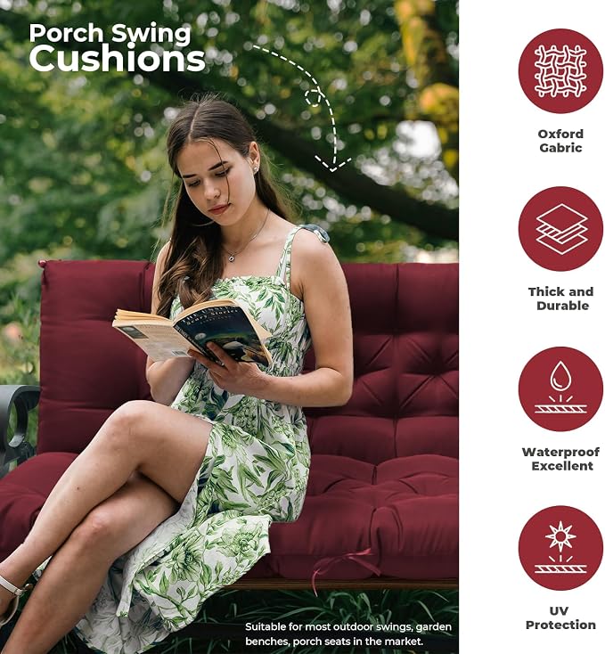 Porch Swing Cushions, Patio Swing Cushions Waterproof - Image 4