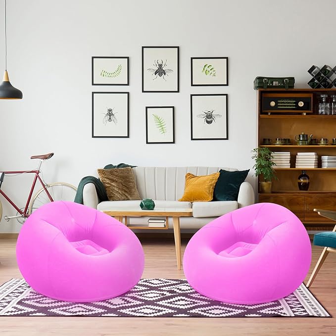 Realspring Inflatable Bean Bag Chairs Outdoor Blow up Camping Chairs Inflatable - Image 2
