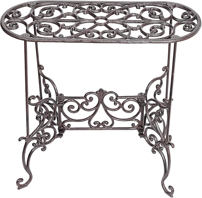 Sungmor Heavy Duty Cast Iron Potted Plant Stand Garden Table by Sungmor