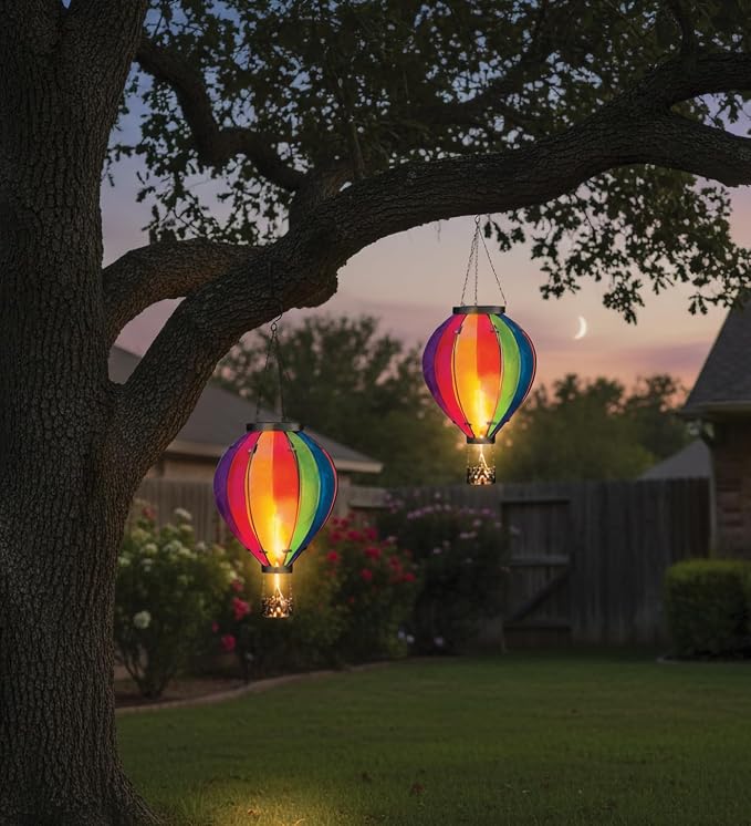 Regal Art & Gift Hot Air Balloon Solar Lantern – Hanging Solar-Powered LED - Image 2