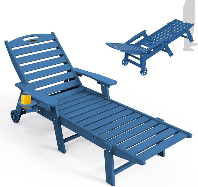 Ciokea Lounge Chair Outdoor, Oversized Chaise Lounge Chair by CIOKEA