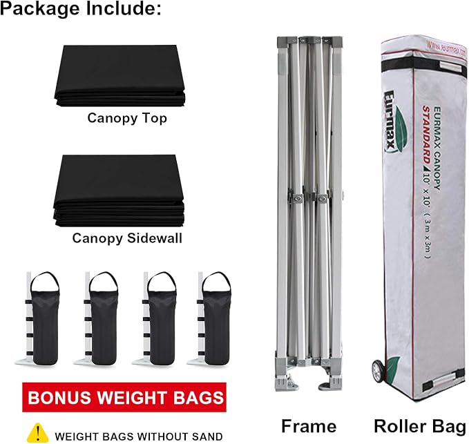 Eurmax USA 10'x10' Pop-up Canopy Tent Commercial Instant Canopies - Image 8