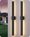EDISHINE 2 Pack Modern Outdoor Wall Lights Dimmable, 39.3" Linear Led Exterior by EDISHINE