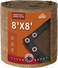 90% Sun Shade Cloth with Grommets 8x8 FT, 180GSM Heavy-Duty HDPE Mesh Tarp with by MVPNET