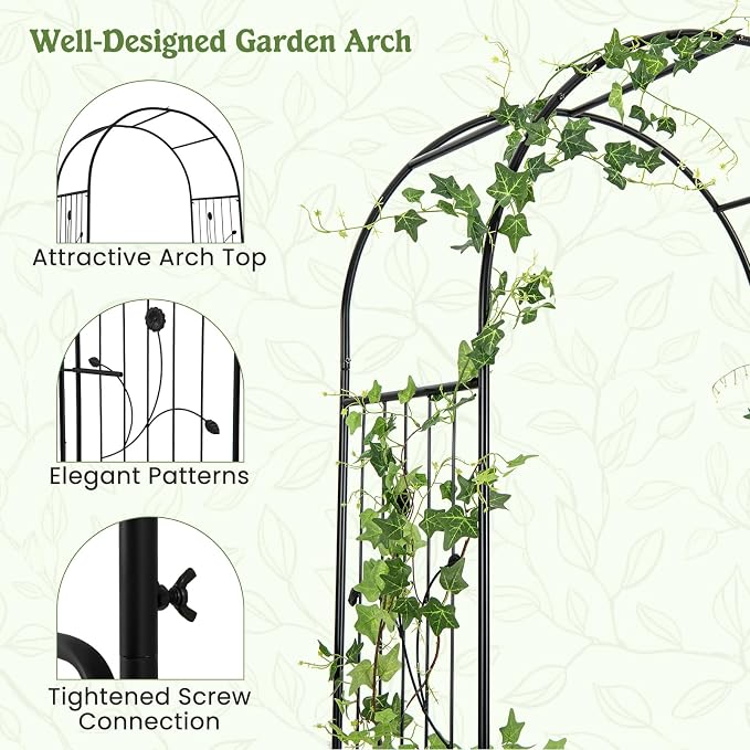 Moccha Garden Arch with Gate and Planter Boxes - Image 8