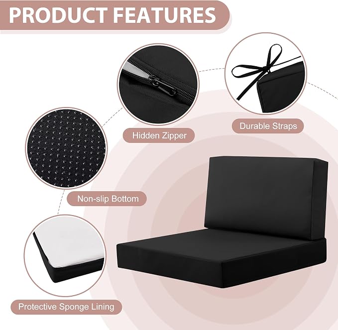 9-Piece Patio Furniture Cushions Set, Replacement Outdoor Cushions - Image 5