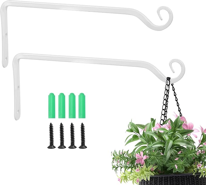 Jardim 2 Pack 10 Inch Premium Decorative Metal Iron Wall Hangers by Jardim