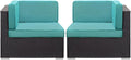 Modway Convene Corner Sectional Outdoor Patio, Espresso Turquoise by Modway