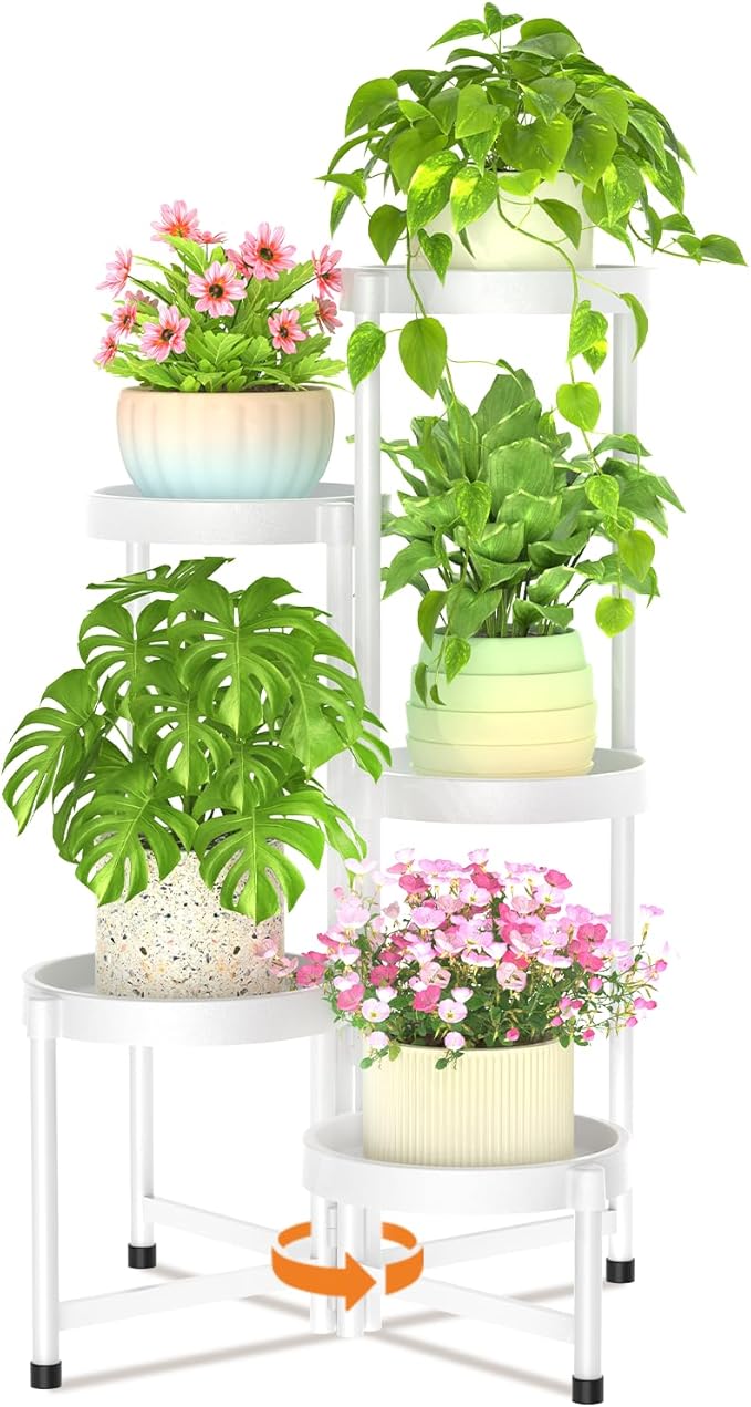 LASZOLA 5 Tiered Folding Plant Stand Indoor by LASZOLA