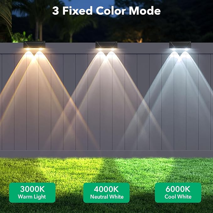 Solar Fence Lights Outdoor - Image 2