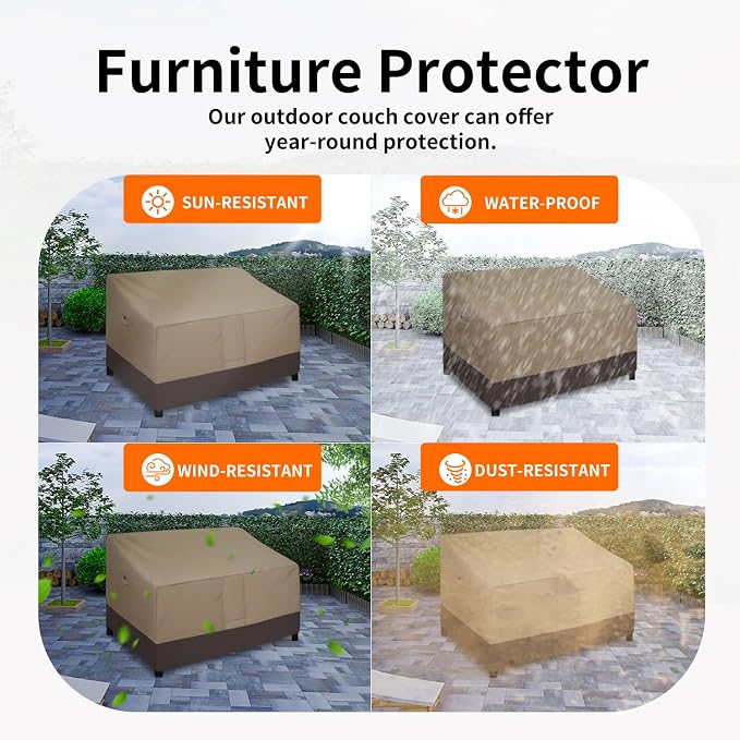 Easy-Going Heavy Duty 2-Seater Patio Couch Cover - Image 5