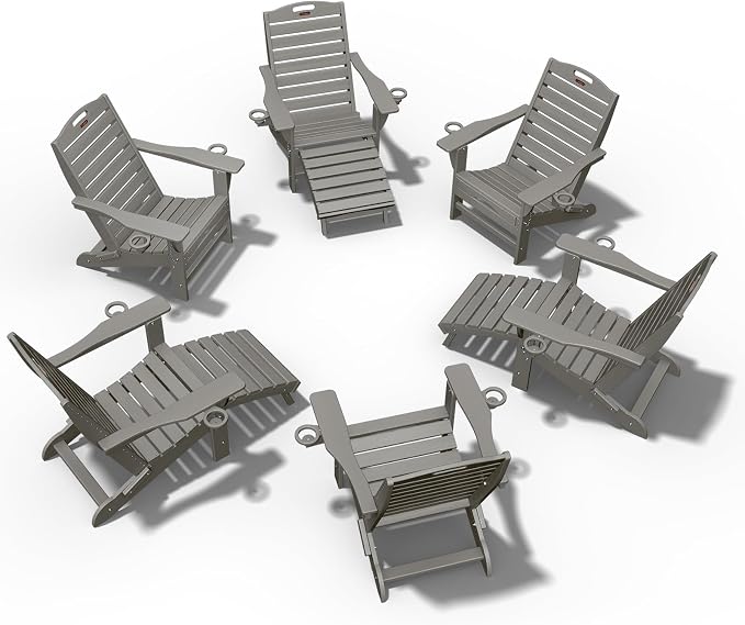 Ciokea Folding Adirondack Chair Set of 6 by CIOKEA