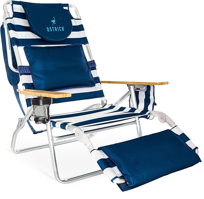 Ostrich the Deluxe 3N1 Lightweight Lawn Beach Reclining Lounge Chair by OstrichProducts