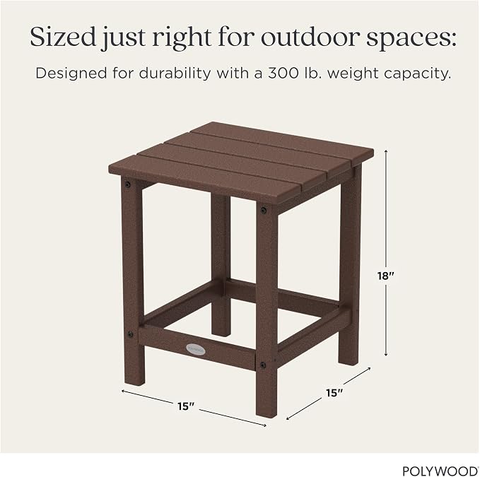 POLYWOOD ECT18MA Long Island 18" Side Table - Image 3