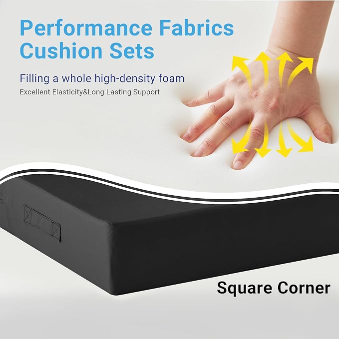 Outdoor Cushions for Patio Furniture, Outdoor Seat Cushion Set 24 x 24 x 5.75 - Image 4