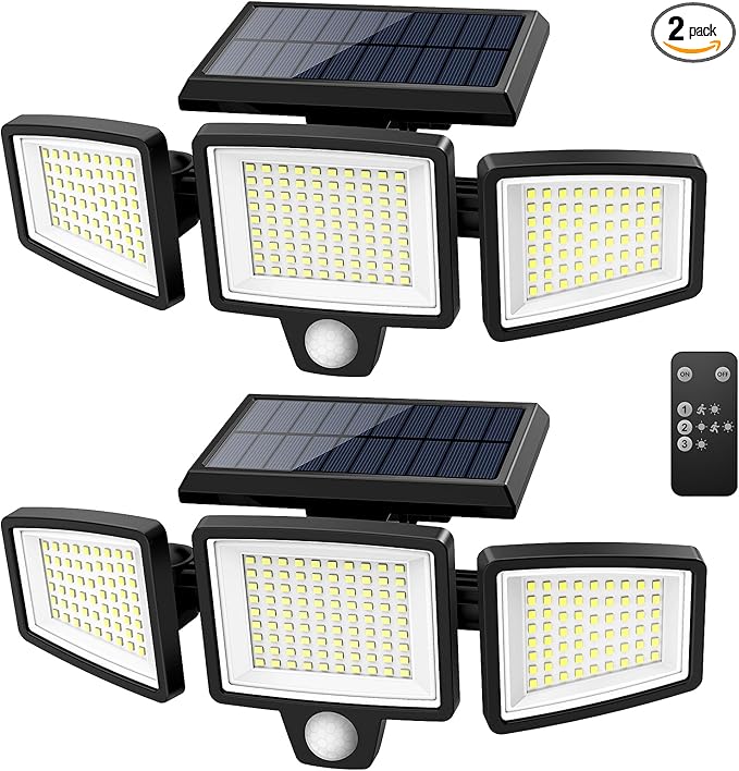 Tuffenough Solar Outdoor Lights 2500LM 210 LED Security Lights by SolarOutdoorLights