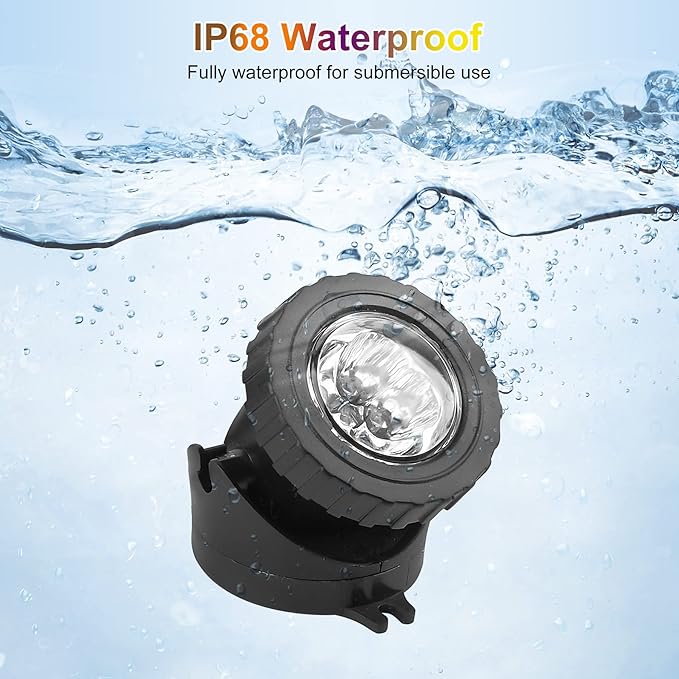 3000K Warm White Pond Lights, LED Underwater Submersible Landscape Spotlights - Image 4