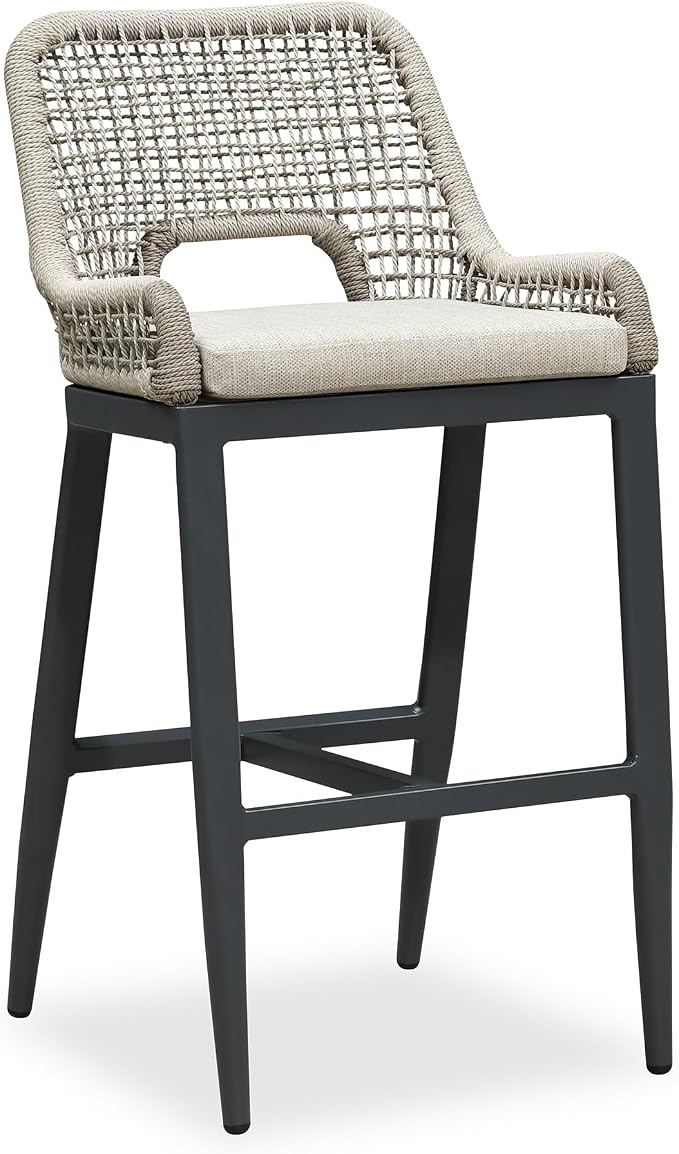 PURPLE LEAF Bar Stool 1 Piece Bar Height Metal Chair by PURPLELEAF