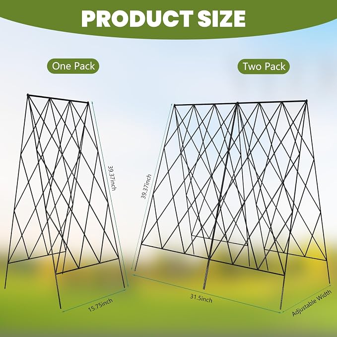 Cucumber Trellis 2 Pack, Foldable A-Frame Garden Trellis - Image 5