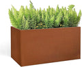 Corten Steel Corner Metal Planter Box L32 x W12 x D16 Garden Steel Planter Pot by DISCOVERINGBEAUTY