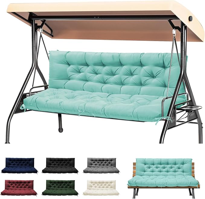 Porch Swing Cushions, Waterproof Swing Cushions Replacement by DANGHOOGYFurnitureCushions