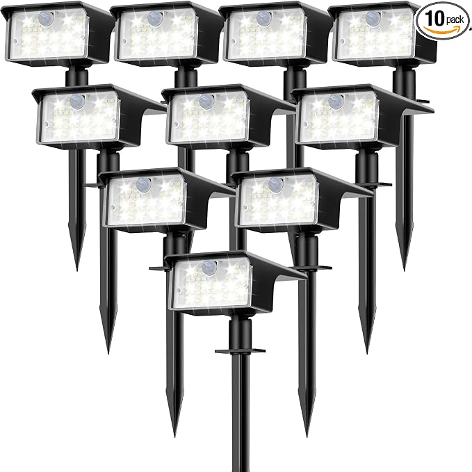 nipify Solar Spot Lights Outdoor Motion Sensor, 3 Modes Solar Spotlights by Nipify