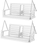 KINGYES Outdoor Hanging Porch Swing Set of 2, Waterproof Swing by KINGYES