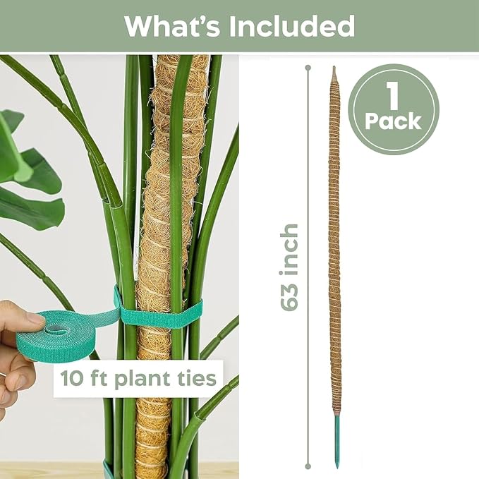 63'' Bendable Moss Pole Monstera Plant Support - Image 2