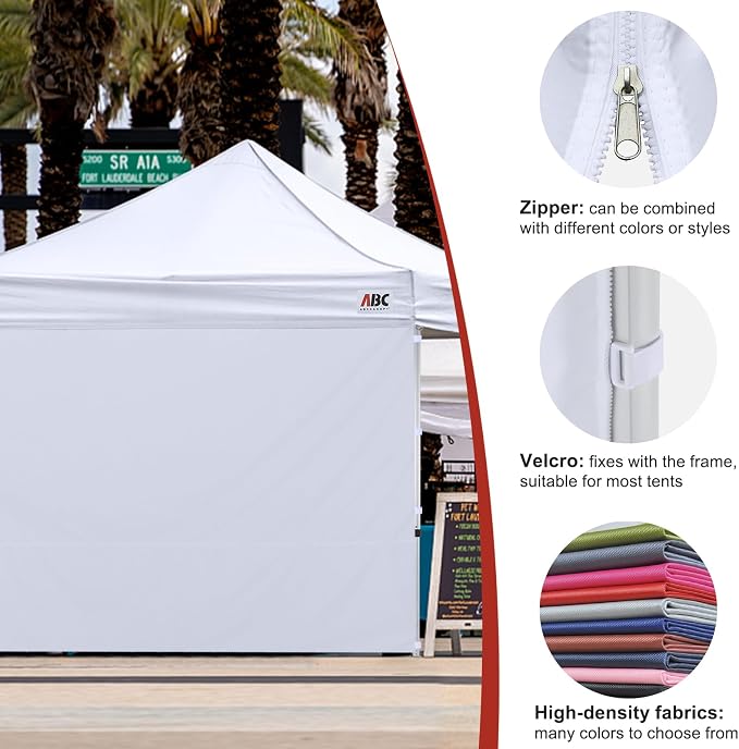 ABCCANOPY Instant Canopy SunWall 10x10 FT, 1 Pack Sidewall Only, No Frame or Top - Image 6