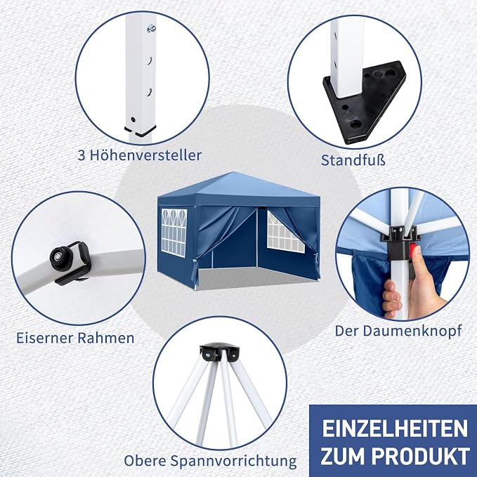 Outvita 10x10ft Ez Pop Up Canopy, Portable Instant Canopy Tent - Image 5