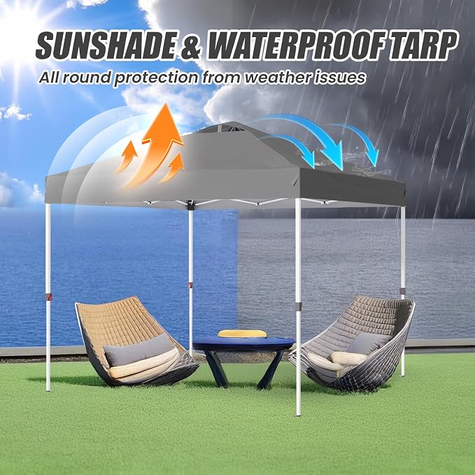 10x10 Pop Up Canopy, Heavy Duty Pop Up Tent - Image 6
