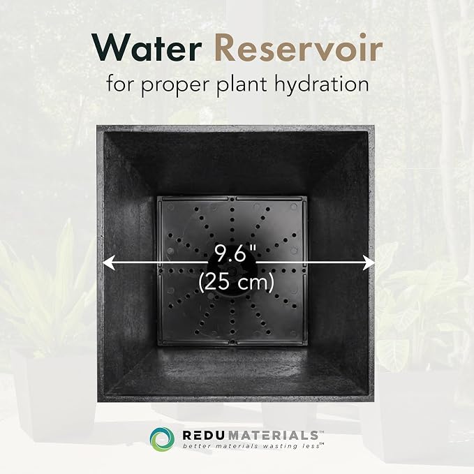 Tierra Verde 2-Pack Indoor & Outdoor Self-Watering Square Planters - Image 5