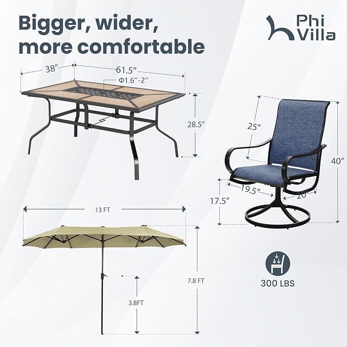 PHI VILLA Patio Dining Set - Image 9