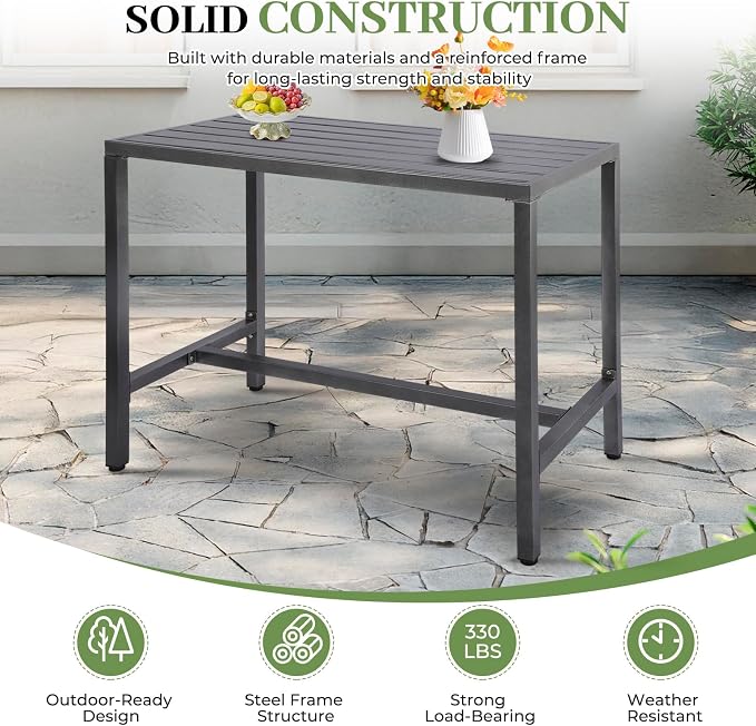 Outdoor Patio Counter Height Bar Table - Image 6