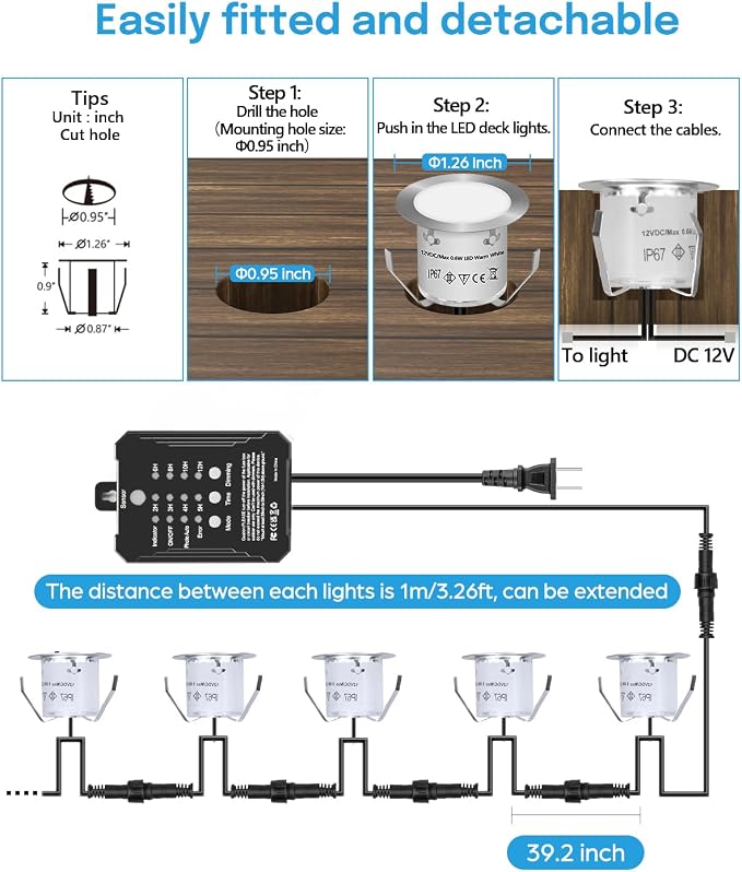 HIBOITEC Low Voltage Deck Lights Kit - Image 2