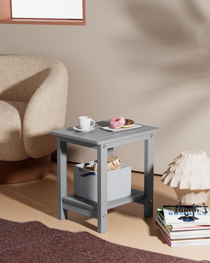YEFU Outdoor Side Table for Patio: 16" HIPS Weather - Image 2