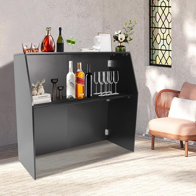 43''*48''*20'' Portable Event Bar, Folding Party Counter Mobile Drink Table - Image 9