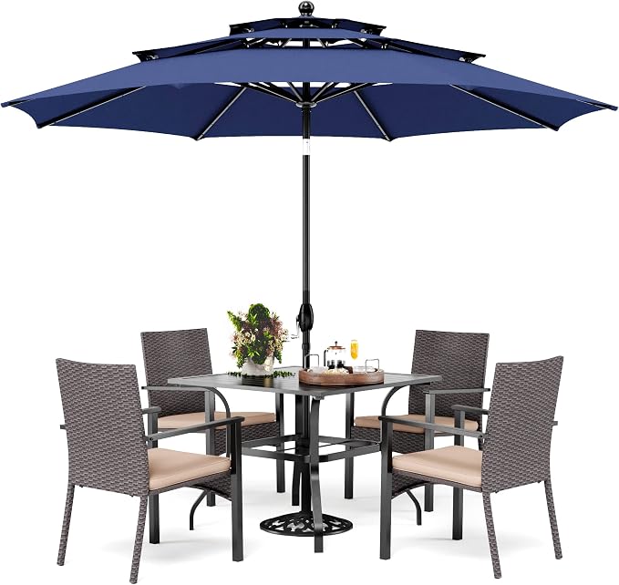 PHI VILLA 5 Pieces Outdoor Dining Set by PHIVILLAThepioneerofcomfortablehouseholdsupplies