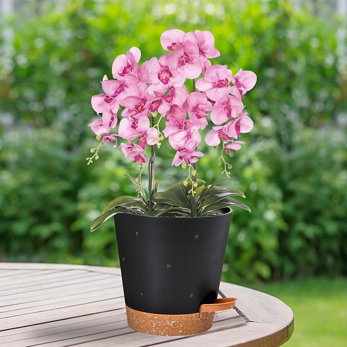 Orchid Pots with Holes, 6 Inch Self Watering Orchid Pot 2 Pack Plastic Plant - Image 7
