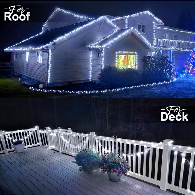 KNONEW 403FT 1000 LED Christmas Lights Outdoor String Light 8 Modes & Timer - Image 2