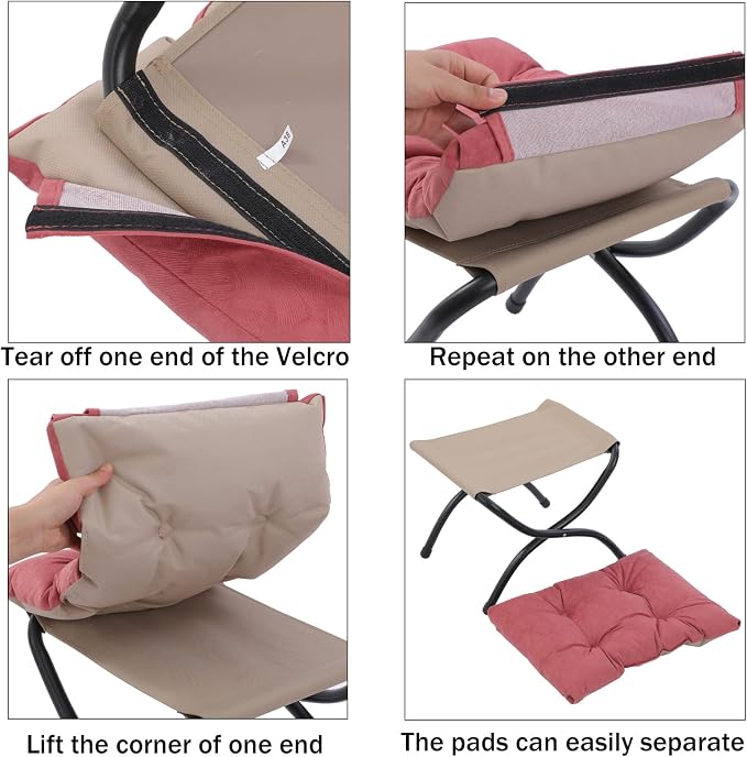 15" Foldable Foot Stool Ottoman - Image 7