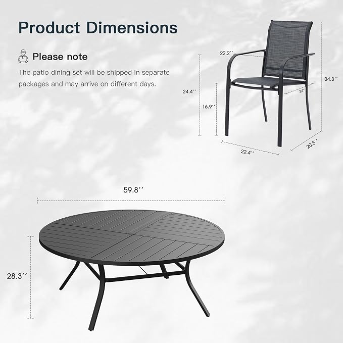 VICLLAX 11 Pieces Patio Outdoor Dining Set - Image 2